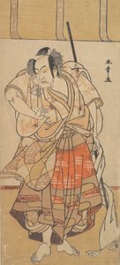 Den første Onoe Kikugoro som en sint mann, ca. 1772. av Shunsho