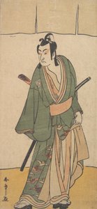 Den andre Ichikawa Monnosuke i rollen som Soga no Juro Sukenari, 2. måned, 1785. av Shunsho