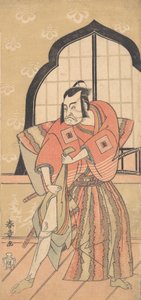 Den tredje Ichikawa Danzo som en samurai kledd i en seremoniell Kamishimo, 1769 eller av Shunsho
