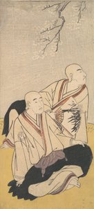Den tredje Sawamura Sojuro og den andre Ichikawa Monnosuke som buddhistiske munker, 1791. av Shunsho