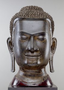 Buddha Head, Ayutthaya-kultur, U Thong-stil (bronse)