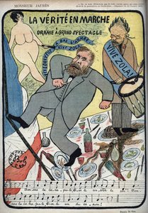Dreyfus-affære - Monsieur Jaures - La Verite en marche, drama et stort skue - levende Dreyfus, Vive Zola, en bas l