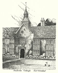 Sackville College, East Grinstead (gravering) av Sidney Heath
