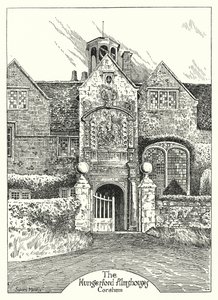 The Hungerford Almshouses, Corsham (gravering) av Sidney Heath