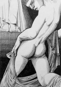 Ganymedes før Zeus, 1923 (blekk og wc) av Sidney Hunt