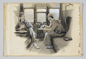 Illustrasjon for Arthur Conan Doyles Sherlock Holmes-historie "The Adventure of Silver Blaze", 1892