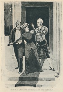 Hun ble kastet ut av Butler And The Footman, 1892 av Sidney Paget