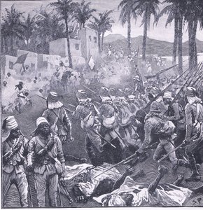 Storming Firket, illustrasjon fra Cassells History of England, 1900-tallet av Sidney Paget