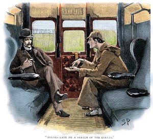 The Adventure of Silver Blaze, Holmes og Watson på tog
