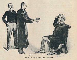 Med et blikk av sorg og fortvilelse, 1892 av Sidney Paget