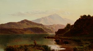 Fiske på innsjøen (olje)