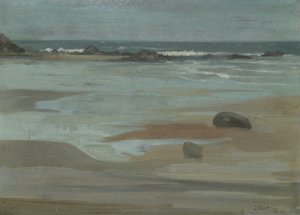 Strand, med utsikt over havet av Sidney Starr