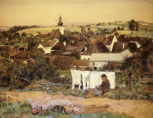 Oberosterreichisches Dorf (Øvre Østerriksk landsby) av Sidonie Springer