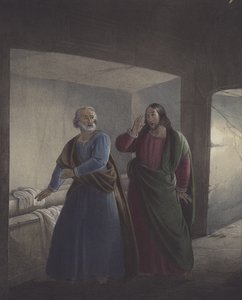 Peter og Johannes ved graven. Han er oppstanden.