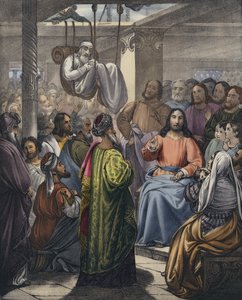 Den lammesjuke brakt til Kristus av vennene hans av Siegfried Detler Bendixen