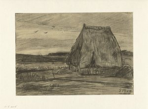 Landskap med hytte av Sientje Mesdag van Houten