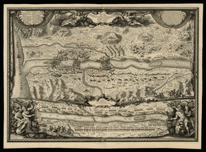 Battle of the Ter vunnet av den kongelige hæren kommandert av Mar. duc de Noailles 27. mai 1694 av Sieur de Beaulieu
