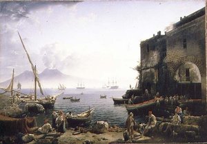 Utsikt over Napoli, Santa Lucia-vollen