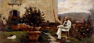 Luigi Tommasi i hagen av Silvestro Lega
