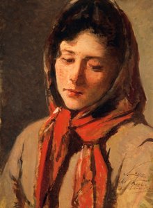 Bondepike (skurkaktig kvinne), av Silvestro Lega (1826-1895) av Silvestro Lega
