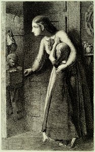 The Haunted House, ca. 1858 (etsing trykt på lagt indisk papir) av Simeon Solomon