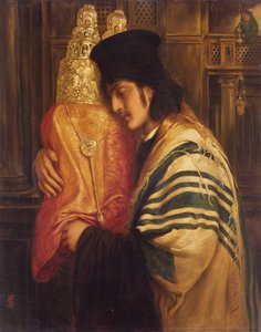 Ung rabbiner som holder Toraen, 1871