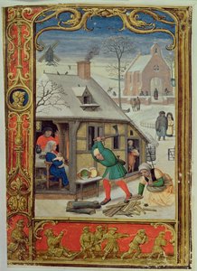 Add 24098 f.18v January: Chopping logs, and sledging, from a Book of Hours, or the Golf Book, c.1520-30 (vellum)   1352524   no       norwegian Successfully Translated  Original: Forest Scene Translat: Forest Scene 1226956 no norwegian Successfully Transla