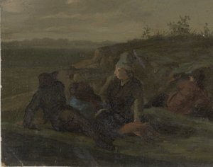 Bønder hviler i en eng av Simon Andreas Krausz