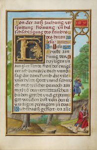 Grens med Shimei som kaster steiner mot David av Simon Bening