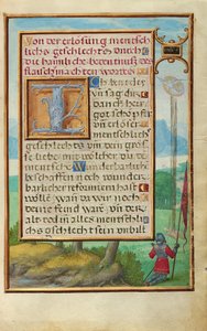 Rand mit einer Szene aus dem Leben von Gideon av Simon Bening