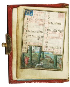 Folio fra en miniatyr Time Book, bruk av Roma, Brugge av Simon Bening