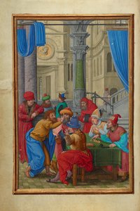Judas mottar de tretti sølvpengene av Simon Bening