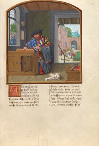 Våpenkongen av Ordenen av det gylne skinn Skriver om Jacques de Lalaing, ca. 1530-40 (tempera, bladgull og blekk på pergament)