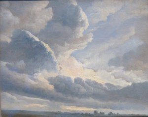 Studie av skyer med en solnedgang nær Roma av Simon Denis