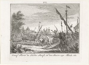 Floris III av Hollands død i Antiokia, 1784 av Simon Fokke