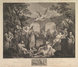 The Pool of Bethesda St. John, kapittel 5, 24. februar 1772 av Simon Francois Ravenet