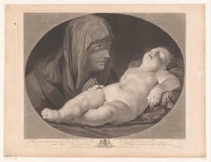 Maria med sovende Kristus Jomfru Maria og spedbarnet Jesus (tittel på objekt)