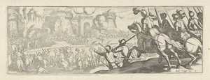 Cavaleristen bestormen een stadsmuur Kavaleri (serietittel) Faecvnda hva er den elskede av Phaebus og den takknemlige Florentia til menn av ivrig geni, nok er vist av pvgnas, enthea av kraften til brystene som Mercury skåret den erfarne klienten (serietitt av Simon Frisius
