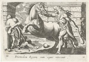 Hercules temt de paarden van Diomedes Kong Diomedes med hester (tittel på objekt) Herculische temaer (serietittel)