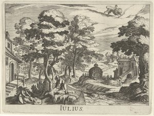 juli Julius (tittel på objekt) Tolv måneder (serietittel) av Simon Frisius