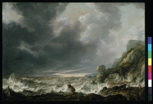 Ship In Distress Off A Rocky Coast, ca. 1645 (olje på tre)