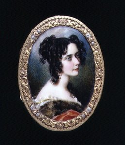 Portrettminiatyr av Georgina Carolina, Lady Astley, ca. 1827 (akvarell på elfenben)