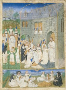 De hellige jomfruer møtt av Kristus når de går inn i paradisets porter, ca. 1467-70.