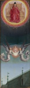 The Soul of Saint Bertin bar opp til Gud fra St Bertin-altertavlen, ca 1459