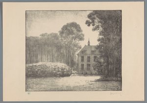 Utsikt over et gårdshus på De Raephorst eiendom Raephorst (original tittel) Gamle landeiendommer rundt Haag (original serietittel)