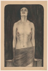 Stående kvinne med bar overkropp Vampire (Salomé) (original tittel) av Simon Moulijn