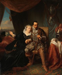 Magdalena Moons ber Francisco Valdez om å utsette stormingen av Leiden av Simon Opzoomer
