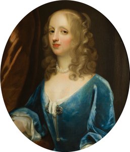 Portrett av Lady Diana Russell (1622-1694), Viscountess Newport, ca. 1660-94 (olje på lerret)
