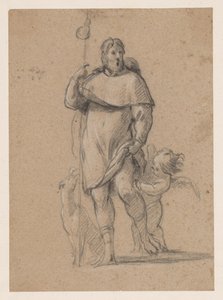 St. Rochus med hund og engel av Simon Vouet