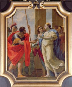Polydamne gir Menelaus og Helen medisinene Enula Campana og Moly av Simon Vouet